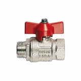 Кран шаровый  IDEAL вн/нар ручка бабочка от компании Термотон